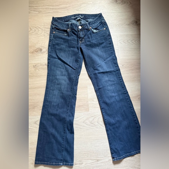 American Eagle Outfitters Dark Blue Straight Leg Jeans - Picture 2 of 4